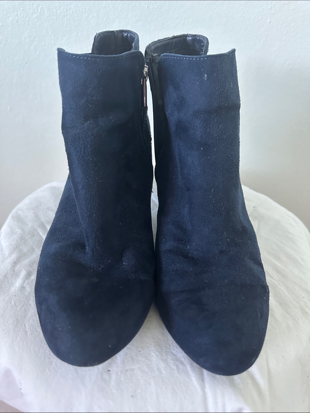 Sam & Libby Navy Suede Ankle Boots